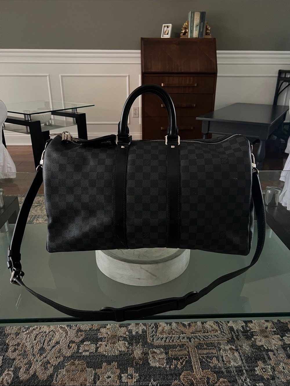 Authentic Louis Vuitton Keepall Travel Duffel Bag Weekender